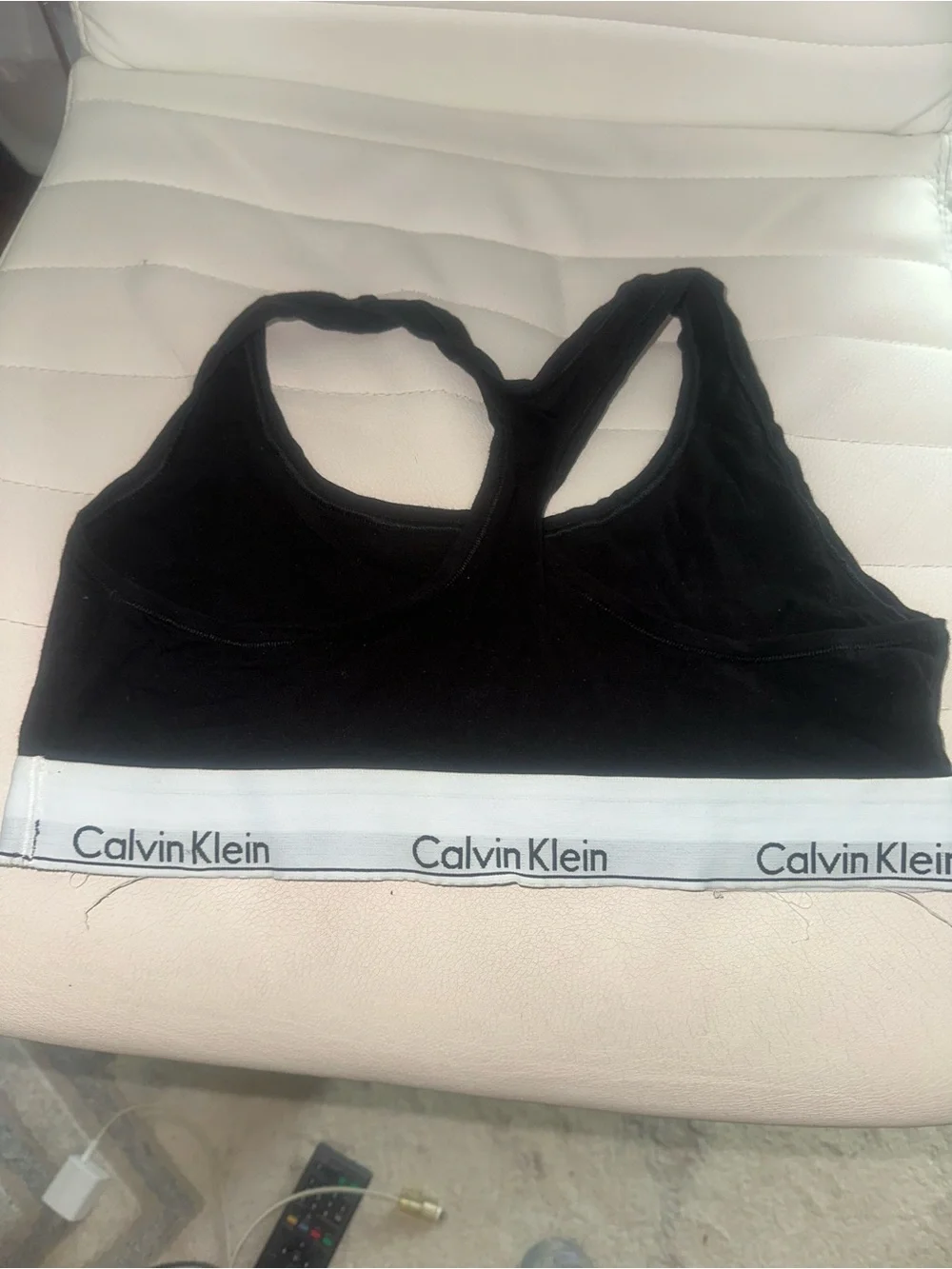 Calvin Klein Black, White & Gray Underwear Bras and Thong Set